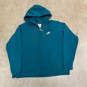 Vintage Philadelphia Eagles Women's Zip-Up Hoodie NFL